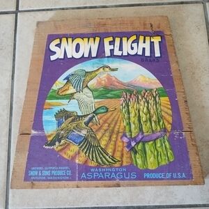 Vintage Washington Snow And Sons Asparagus Sign